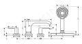 Hansgrohe Vivenis Batria na okraj vane, 4-otvorov intalcia, sBox, chrm