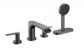 Hansgrohe Vivenis Batria na okraj vane, 4-otvorov intalcia, sBox, kefovan ierny chrm