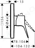 Hansgrohe Vivenis Sprchov batria pod omietku, kefovan bronz