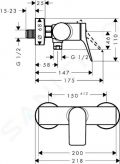 Hansgrohe Vivenis Sprchov batria, chrm