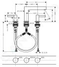 Hansgrohe Finoris Umvadlov batria 110, 3-otvorov intalcia, s vpusou Push-Open, EcoSmart, chrm