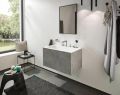 Hansgrohe Finoris Umvadlov batria 110, 3-otvorov intalcia, s vpusou Push-Open, EcoSmart, chrm