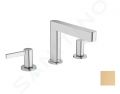 Hansgrohe Finoris Umvadlov batria, 3-otvorov intalcia, s vpusou Push-Open, EcoSmart, kefovan bronz