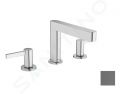 Hansgrohe Finoris Umvadlov batria, 3-otvorov intalcia, s vpusou Push-Open, EcoSmart, kefovan ierny chrm