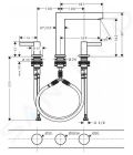 Hansgrohe Finoris Umvadlov batria 160, 3-otvorov intalcia, s vpusou Push-Open, EcoSmart, chrm