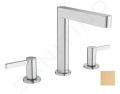 Hansgrohe Finoris Umvadlov batria, s vpusou Push-Open, 3-otvorov intalcia, EcoSmart, kefovan bronz