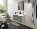 Hansgrohe Finoris Umvadlov batria 160, 3-otvorov intalcia, s vpusou Push-Open, EcoSmart, matn ierna