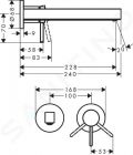 Hansgrohe Finoris Umvadlov batria pod omietku, 2-otvorov intalcia, EcoSmart, chrm