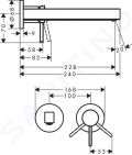Hansgrohe Finoris Umvadlov batria pod omietku, s vpusou, 2-otvorov intalcia, EcoSmart, kefovan bronz