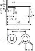 Hansgrohe Finoris Umvadlov batria pod omietku, 2-otvorov intalcia, EcoSmart, chrm