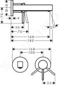 Hansgrohe Finoris Umvadlov batria pod omietku, s vpusou, 2-otvorov intalcia, EcoSmart, kefovan bronz