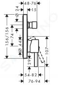 Hansgrohe Finoris Vaov batria pod omietku, matn ierna