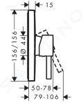 Hansgrohe Finoris Sprchov batria pod omietku, chrm