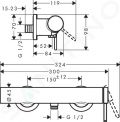 Hansgrohe Finoris Sprchov batria, kefovan bronz