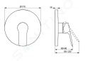 Hansa Basic Sprchov batria pod omietku, chrm