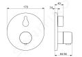 Hansa Living Termostatick sprchov batria pod omietku, chrm