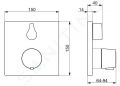 Hansa Living Termostatick sprchov batria pod omietku, matn ierna