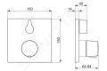 Hansa Living Termostatick sprchov batria pod omietku, chrm