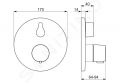 Hansa Living Termostatick batria pod omietku, na 2 spotrebie, chrm