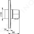 Hansa Electra Termostatick sprchov batria pod omietku, chrm