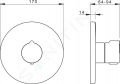 Hansa Home Termostatick sprchov batria pod omietku, chrm