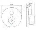 Hansa Clinica Termostatick batria pod omietku na 2 spotrebie, chrm