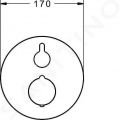 Hansa Home Termostatick vaov batria pod omietku, s 2 vstupmi, chrm