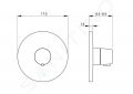 Hansa Living Termostatick sprchov batria pod omietku, chrm