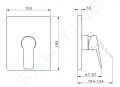 Hansa Twist Sprchov batria pod omietku, 1 vstup, matn ierna