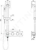 Ideal Standard Archimodule Sprchov set s termostatom pod omietku, 1 prd, chrm