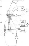 Ideal Standard CeraMix Blue Umvadlov batria Lift s vsuvnou koncovkou a vpustom, chrm