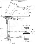 Ideal Standard CeraMix Blue Pkov bidetov batria s odtokovou spravou, chrm