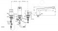 Ideal Standard Tonic II Batria na okraj vane, 3-otvorov intalcia, chrm