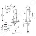 Ideal Standard Tonic II Umvadlov batria s vpustom a otonm vtokom, chrm