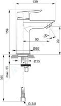 Ideal Standard Tesi Umvadlov batria, chrm