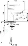 Ideal Standard Tesi Umvadlov batria Piccolo, chrm