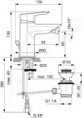 Ideal Standard Tesi Bidetov batria s vpustom, chrm