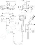 Ideal Standard Tesi Vaov batria s prsluenstvom, chrm