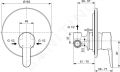 Ideal Standard Sesia Sprchov batria pod omietku, chrm