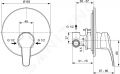 Ideal Standard Oglio Sprchov batria pod omietku, chrm