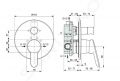 Ideal Standard Alpha Batria pod omietku, s telesom, na 2 spotrebie, chrm