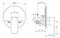 Ideal Standard Cerafine O Sprchov batria pod omietku, s telesom, ros