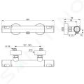 Ideal Standard CeraTherm Termostatick sprchov batria T50, chrm