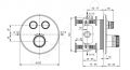 Ideal Standard CeraTherm Navigo Termostatick sprchov batria pod omietku na 2 spotrebie, chrm