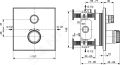 Ideal Standard CeraTherm Navigo Termostatick sprchov batria pod omietku, Silver Storm