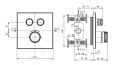 Ideal Standard CeraTherm Navigo Termostatick sprchov batria pod omietku na 2 spotrebie, Silver Storm