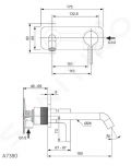 Ideal Standard Joy Umvadlov batria pod omietku, vtok 18 cm, chrm