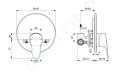 Ideal Standard Cerabase Sprchov batria pod omietku, s telesom, chrm