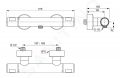 Ideal Standard Ceratherm T25N Termostatick sprchov batria, chrm