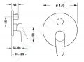 Duravit B.1 Sprchov batria pod omietku, na 2 spotrebie, chrm